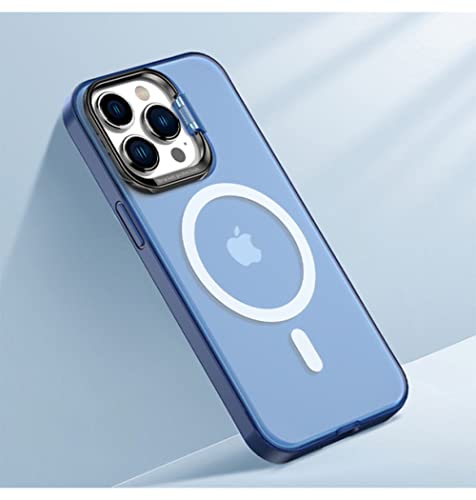Coque magnétique iPhone 12 avec support caméra métal et dos givré