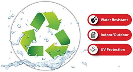 Recycle Sticker Trash Decal for a Recycling Trash Can 5" Round (1, White) image 5