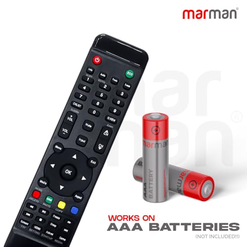 Image of marman Compatible with Android HD LED LCD Infrared Tv Remote Suitable for 32 40 43 55 Inch Non Voice Command - Pairing Not Required - Match Remote Key by Key with Existing Model Remote