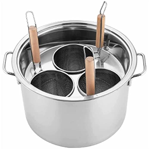 Cuiseur à pâtes en acier inoxydable avec paniers passoire perforés - 2