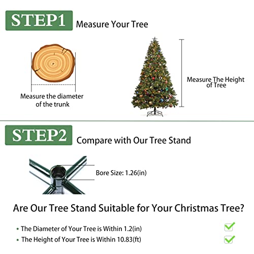 Gothicbride Christmas Tree Stand, 60Cm Portable Iron Metal Christmas Tree Stand For Fake Trees Less Than 1.57" In Diameter, Christmas Tree Base Stand Foldable Metal Universal Tree Stand For Xmas Tree #TOP2