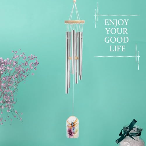 Carillon éolien libellule suspendu et cloche à vent pour extérieur zen - 7
