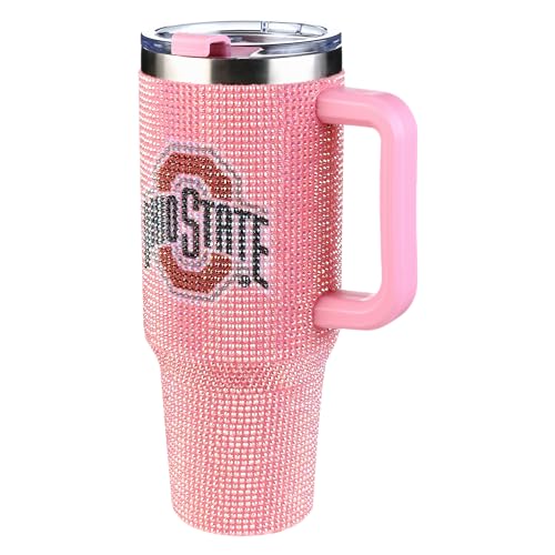 Image of The Memory Company Officially Licensed NCAA - Ohio State University 40oz Pink Bling Game Day Tumbler