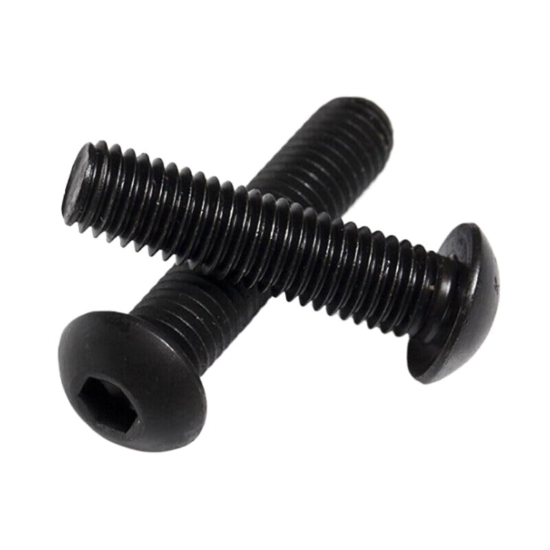 3/16 1/4 5/16 3/8 Inch BSW Hex Socket Bolt Button Head Screws Black Alloy Steel (10,1/4" - 20 x 2")