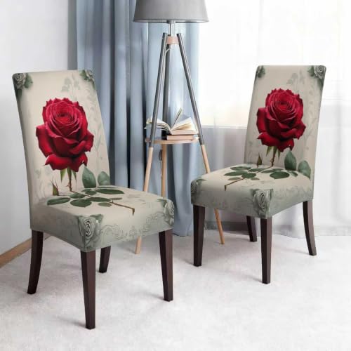 Nappe et housses de chaise grande rose rouge protège table et cache chaises abîmées