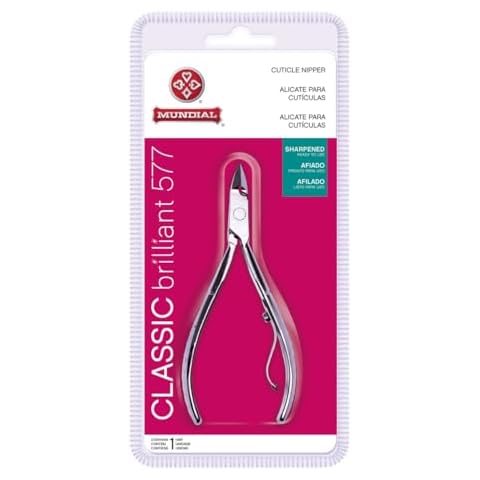 Mundial 577 Cuticle Nippers: Quality Carbon Steel Nipper, Versatile & Sturdy, 4.3 Inch Full Jaw Cuticle Cutters, Super Sharp & Precise, Designed for Both Left and Right Hand Use Cover