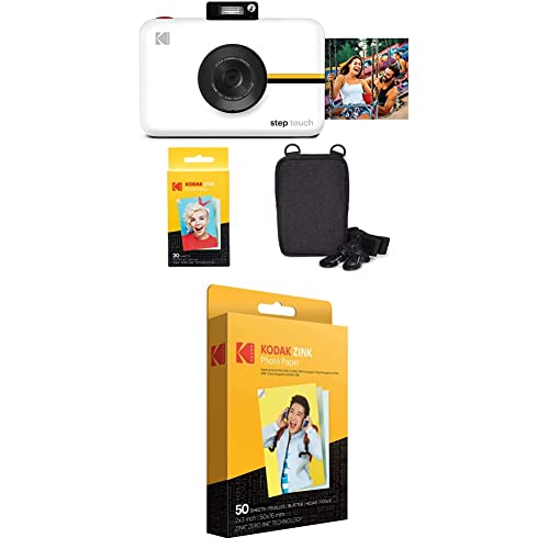 KODAK Step Touch Fotocamera digitale con stampa istantanea da 13 MP & Carta fotografica Zink Premium 2x3 pollici (50 fogli) compatibile con fotocamere