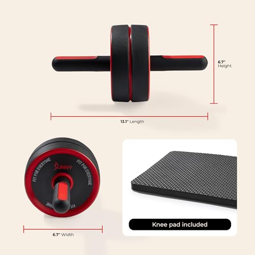 Image of Sunny Health & Fitness Ab Roller Exercise Wheel for Core Training
