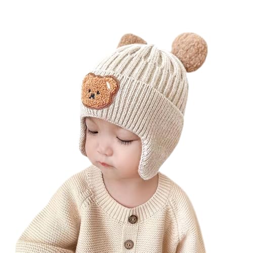 XYX Toddlers Baby Girls and Boys Fleece Lined Crochet Earflap Hats