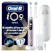Oral-B iO 9 Spazzolino Elettrico, 2 Testine di Ricambio, Custodia, Rosa