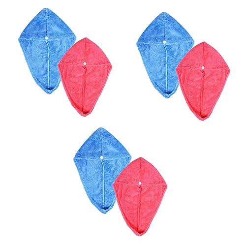 minkissy 6 Pçs Touca De Banho De Cabelo Grande Touca De Banho Toalhas De Tingimento De Cabelo Envolt