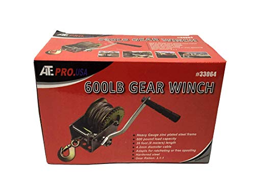 Winche manual 600 lbs con cable 8 m para remolque miniatura 4