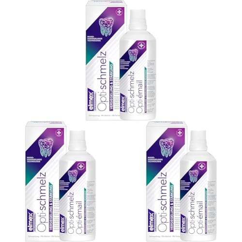 elmex Mundspülung Professional Opti-schmelz Versiegelung & Stärkung 400 ml – medizinische Zahnreinigung ohne Alkohol – versiegelt den Zahnschmelz zum Schutz vor Zahnschmelzabbau (Packung mit 3) elmex Mundspülung Professional Opti-schmelz Versiegelung & Stärkung 400 ml – medizinische Zahnreinigung ohne Alkohol – versiegelt den Zahnschmelz zum Schutz vor Zahnschmelzabbau (Packung mit 3)