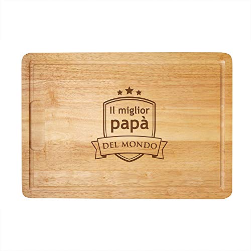 Casa Vivente Tagliere in Legno con Incisione, Miglior papà del