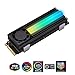 EZDIY-FAB 5V ARGB M.2 Raffreddatore SSD per dissipatore di Calore con Ventola di Raffreddamento da 20 mm per PCIE NVME o SATA M.2 2280 SSD, con Pad Termico (SSD Non Incluso)