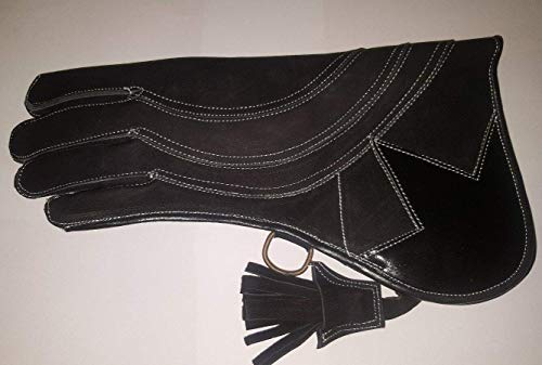 Guante cetrería águila pequeña cuero nubuck negro 4 capas 14 pulgadas PC1701