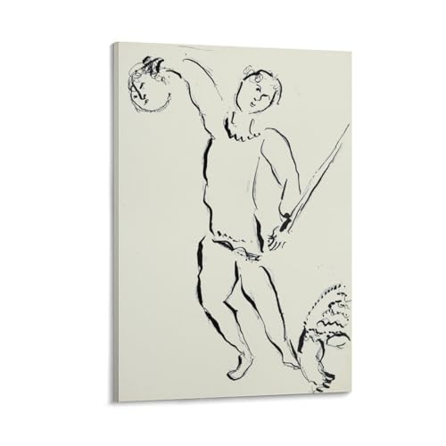 Marc Chagall David peinture sur toile 40x60 cm pour decoration murale