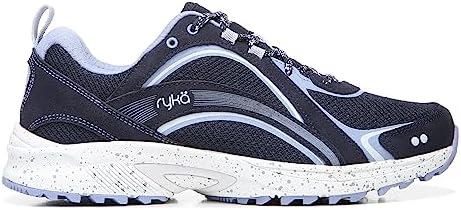 Ryka Womens Sky Walk Trail Sneaker, Navy/Purple, 7 US | Image 1