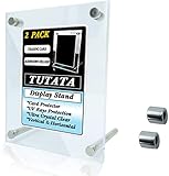tutata 1/2' Screwdown Trading Card Holder Card Display with Metal Stand Non-Recessed 2 Pack