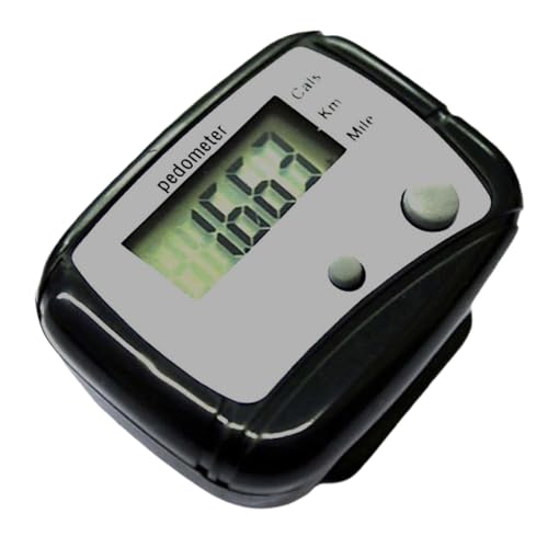Podómetro de caminata – Contador de pasos compacto con millas / km, Monitor de distancia multifuncional para deportes, ejercicio, viajes y actividades de San