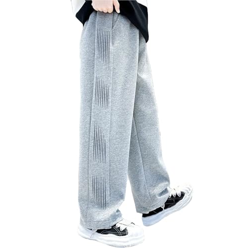 Sweatpants for Boys Casual Baggy Wide Leg Joggers Soft Athletic Workout Pants Kids Clothes with Pocket Size 4-12 Years