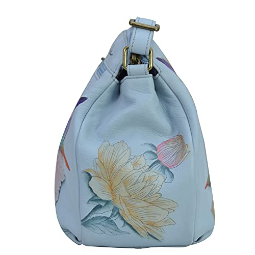 Image of Anuschka Women's Leather Shoulder Bag - Hand-Painted Genuine Leather Handbag with Adjustable Strap - 691, Shoulder Bag