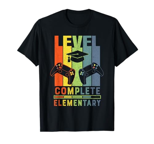 Classe de remise des diplômes complète niveau élémentaire 2025 Gamer Boys T-Shirt