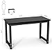 Tribesigns Computer Desk, 47 inch Modern Simple Office Desk Computer Table Study Writing Desk for Home Office, Black