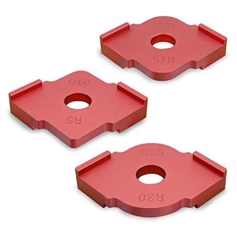 Evwoge Set of 3 Radius Jig Router Templates Aluminium Alloy Radius Corners R5 R10 R15 R20 R25 R30 Cover