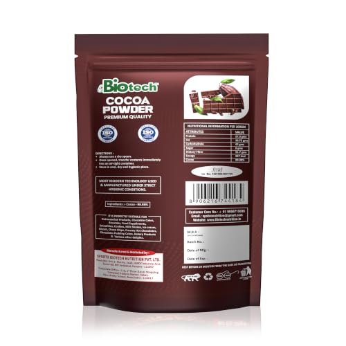 Image of Premium Quality Cocoa Powder 500g - Pure Unsweetened Rich Dark Chocolate Powder for Baking Cakes, Brownies, Cookies, Hot Chocolate, Shakes & Desserts