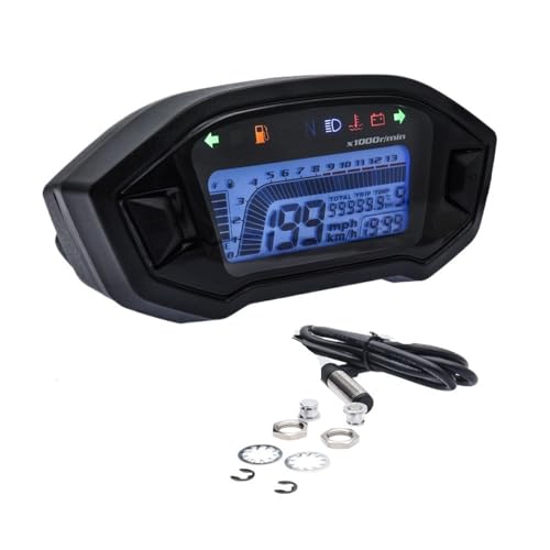 MALIYAE Digital Motorrad Drehzahlmesser 13000 U/min