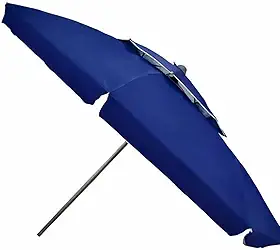 Guarda Sol Articulado Gigante 2,40m Uv Praia Piscina Respirável Verão Alumínio Azul Pratico