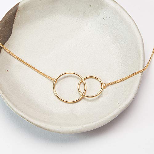 Dear Ava Infinity Necklace For Women - Modern Jewelry Pendant With Heartfelt Card - Sympathy Motivational Gift For Her Gold #TOP1
