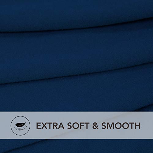 Purefit Super Stretch Sectional Couch Covers - 2 Pcs Spandex Non Slip Sofa Covers With Elastic Bottom For L Shape Sectional Sofa Couch, Great For Kids & Pets (3 Seat Sofa + 3 Seat Chaise, Navy) #TOP3