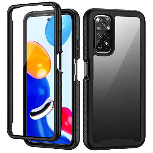 seacosmo Coque Xiaomi Redmi Note 11 et Note 11s, Antichoc Housse 360° Protection Étui [avec Protecteur d'écran], Bumper Transparent Hybride Portable Robuste Intégrale Case Coque pour Redmi Note 11/11s Cover