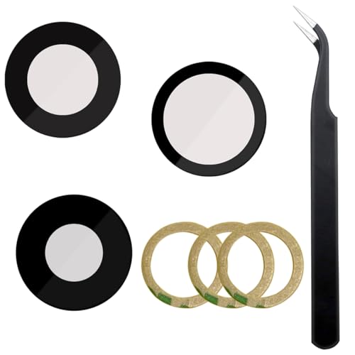 3 Pack OEM Original Rear Back Camera Sapphire Glass Lens Replacement Compatible with iPhone 13 Pro 6.1 Inch / 13 Pro Max 6.7 Inch + Adhesive Preinstalled + Repairing Tweezers Tool Kit