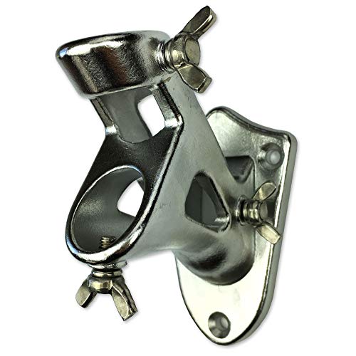 Usa Flag Co. Titan Stainless Steel Flag Pole Bracket - Ultra Heavy Duty 1-Inch Mount For American Flag Flagpoles | 2-Way Angle Holder (Silver) #TOP27