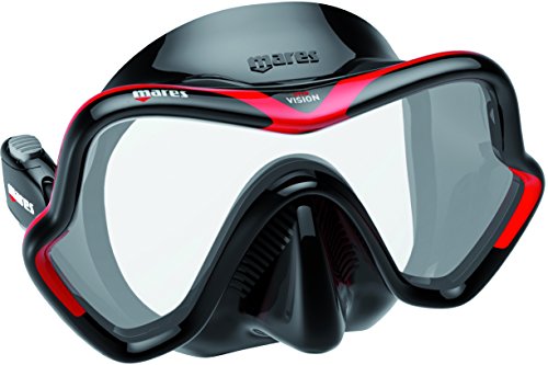 Mares One Vision Scuba Diving Snorkeling Mask, Black Red #TOP6