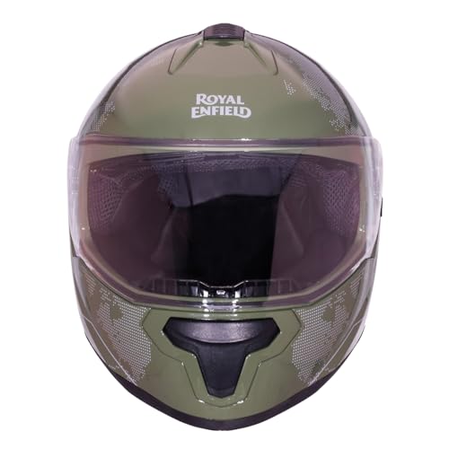 Image of Royal Enfield Override FF Terrane Full Face Helmet | Aerodynamic Spoiler | High-Impact ABS Shell | Certification: ISI & DOT | UV Treated Scratch Resistant Visor | Micrometric Buckle | Grey XL