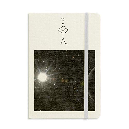 Dark Sky Night White Question Notebook Classic Journal Diary A5
