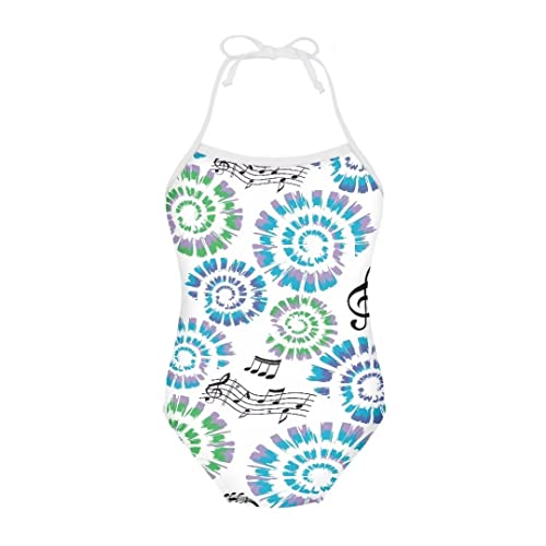 Image of Pinupub Girls One Piece Swimsuit Off Shoulder Halter Neck Cute Fashion Hawaiian Tropical Bathing Suit