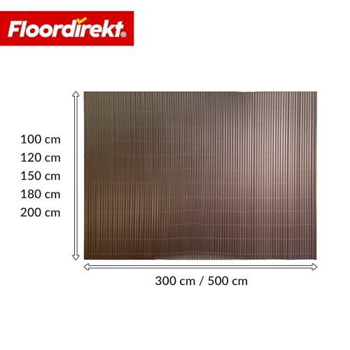 Floordirekt | Osłona przeciwsłoneczna z PVC, prywatność, parawan, baseny, balkon, taras, dekoracyjna palisada z PVC, odporna na promieniowanie UV, warunki atmosferyczne, wiatroszczelna, 180 x 300 cm,