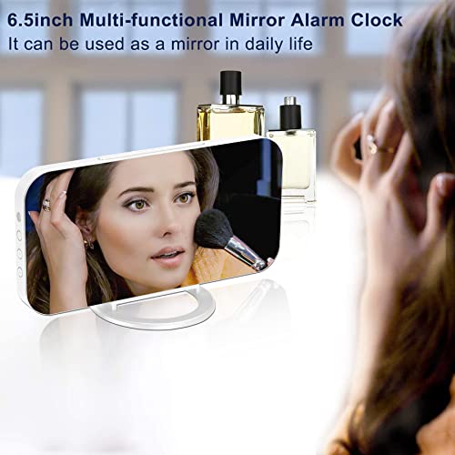 Szelam Digital Alarm Clock,Led And Mirror Clocks Large Display,With Dual Usb Charger Ports,12/24H,Auto Dimming,Modern Desk Clock For Bedroom Home Office Decor- Multicolor #TOP2