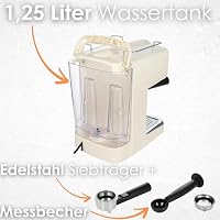 Zilan Espressomaschine Siebträger mit Milchaufschäumer | 15 Bar | Siebträgermaschine | Cappuccino Maschine | Siebträger Kaffeemaschine | Espresso Maschine | Cappuccino Maschine | Kaffee Maschine – Ansicht 4
