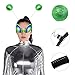 Dolkoic 4Pcs Halloween Alien Headband and Glasses,Alien Martian Antenna Headband Set Costume Party Favors Accessory for Adults Green