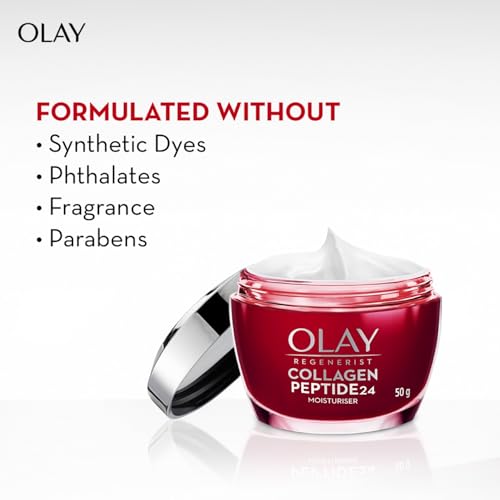 Olay Collagen Peptide Face Cream | Smooth and Plump Skin | With Collagen and Niacinamide l Normal, Oily, Dry & Combination Skin l Paraben & Sulphate free | 50g