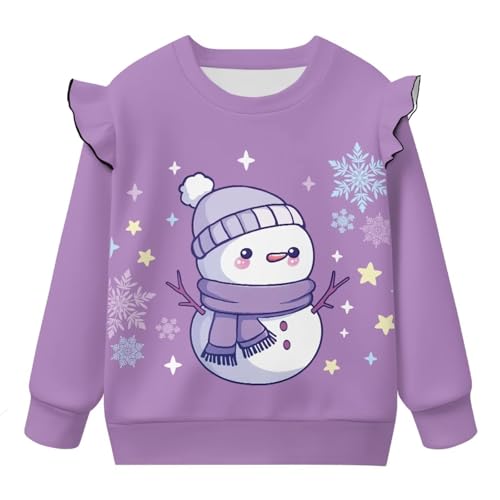 Christmas Sweatshirt 1-8T Toddler Girl Outfit Sweatshirt Long Sleeve Shirt Kids Clothes Graphic Pullover Tops4
