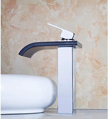Mitigeur cascade de salle de bain noir et verre ZR98US aux finitions haut de gamme