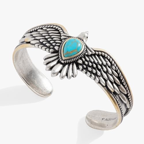 Alex and Ani Two-Tone Feather Cuff Bracelet2