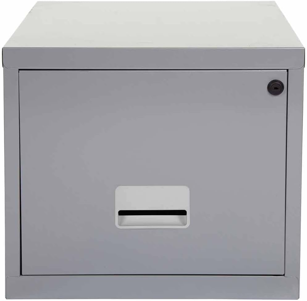Pierre Henry A4 1 Drawer Stackable Maxi Filing Cabinet - Color: Silver